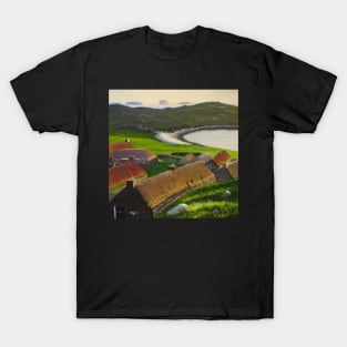 Garenin blackhouses at sunset T-Shirt